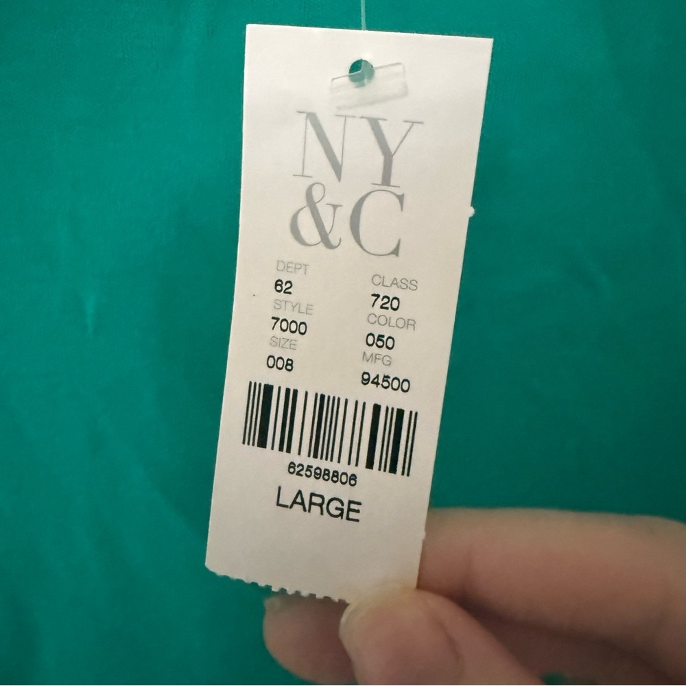 New York & Company Green Button-Back Mini Dress - Picture 9 of 9